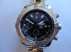Breitling Super Avenger case and crown repair and refinish Photo